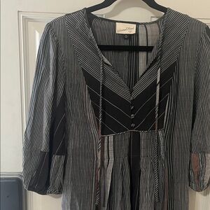 Universal Thread Black and White Striped Dress XS